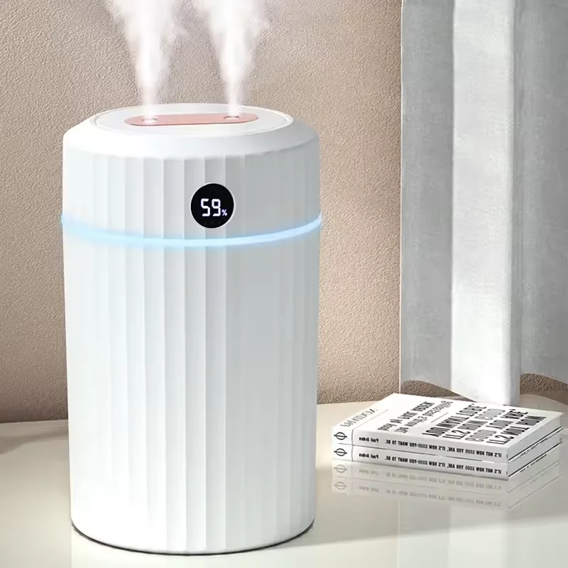 2000ml Double spray desktop usb ultrasonic air humidifier LED  room aromatic humidifier atomizer