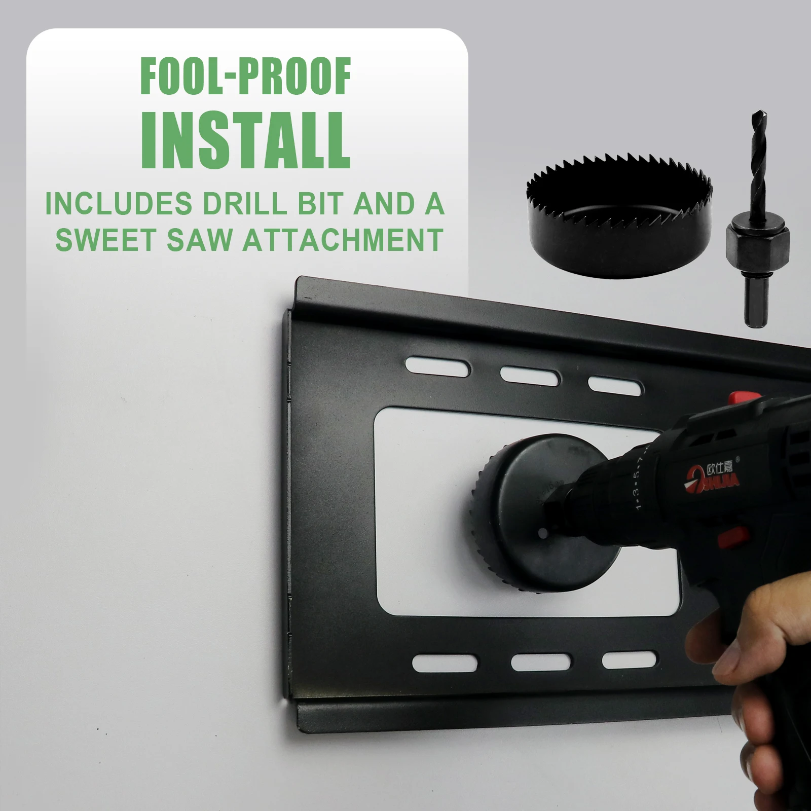 Hot Selling Hide TV Wires Wall Power Socket TV Cable Management Kit for Wall Mount TV with Hole Saw Drill Attachment