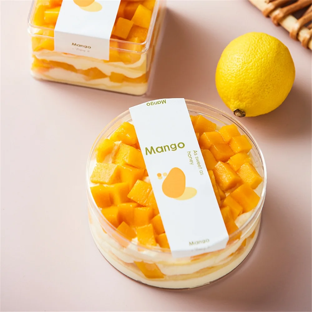 Factory wholesale cheesecake boxes clear transparent pastry boxes cake PET plastic cookie container