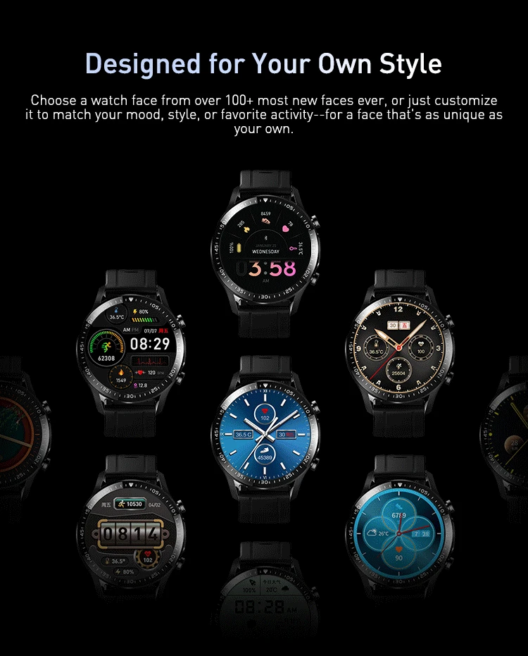 Oem Odm Customized Support 5ATM Waterproof Spo2 Ecg Smart Watch Full Touch Hd AMOLED Screen Smart Watches For Men