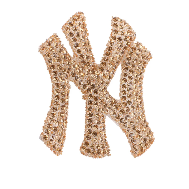 Accept custom hot Fix 3D Crystal Rhinestone Alphabet Decal patch