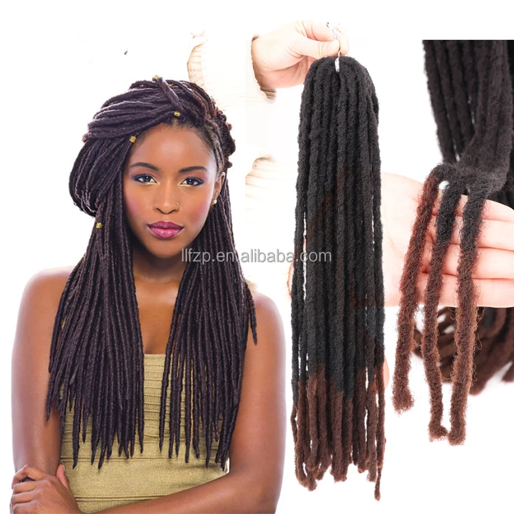 Leilong Hair Faux Locks Dreadlocks Dreadlocs Hair Textured Crochet Synthetic Soft Dreadlock Extensions
