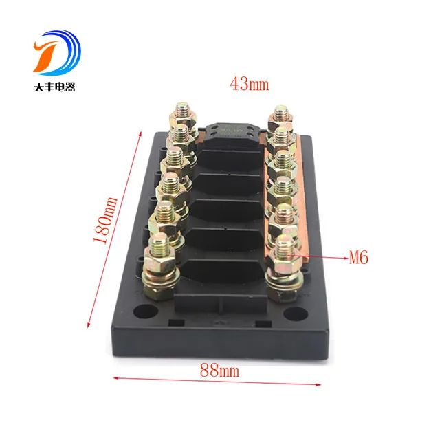 6 Way MEGA Fuse Holder For 40A-500A Fuse