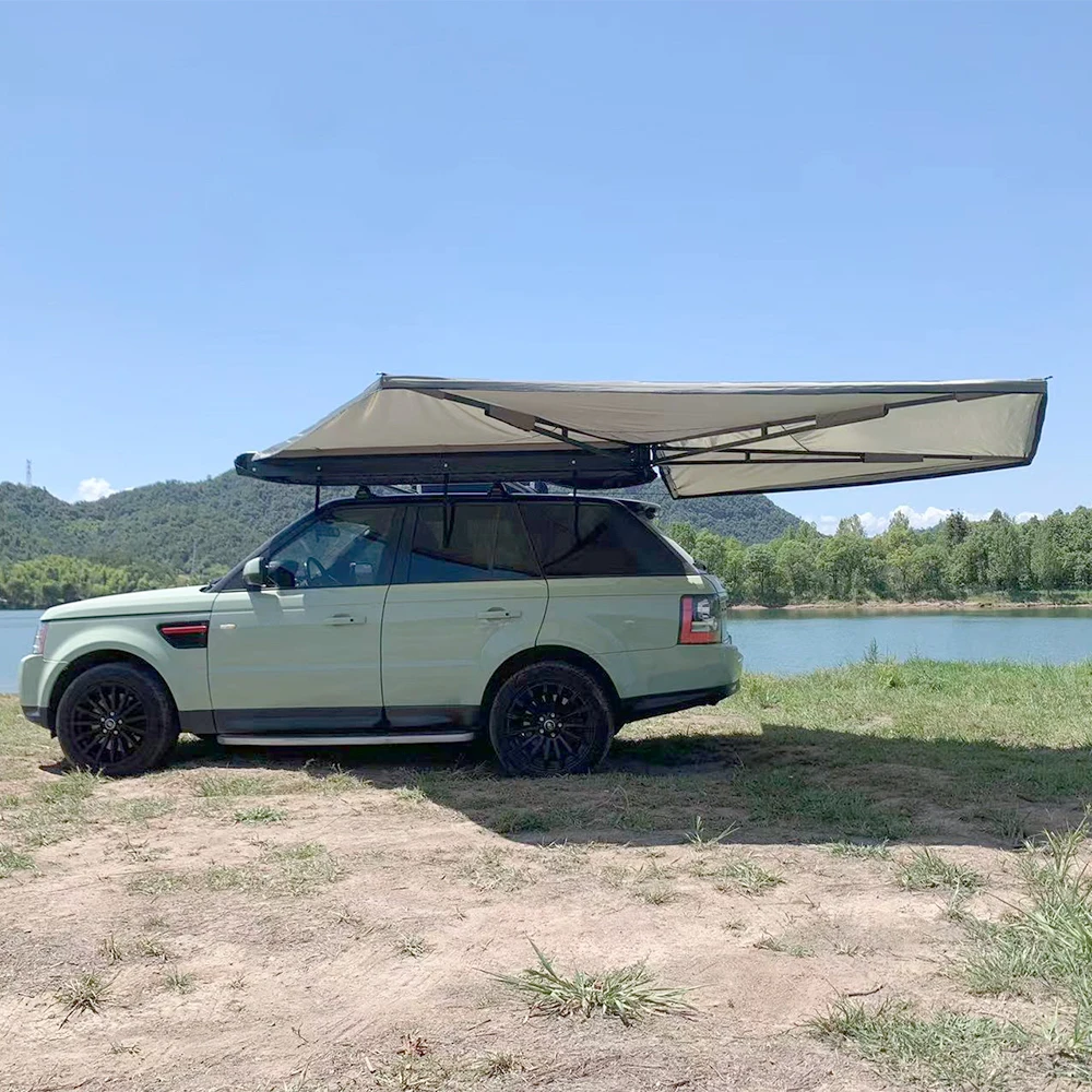 4WD Waterproof Car Awning Tent Foxwing 270 Degree Large Standing 270XL Awning Extended With Side Wall