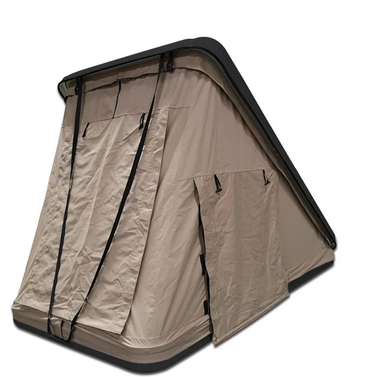 Popular Camping Canvas Folding hard shell roof top tent Easy Set up Outdoor Camping Auto Car Rooftop Tent with camper ladder