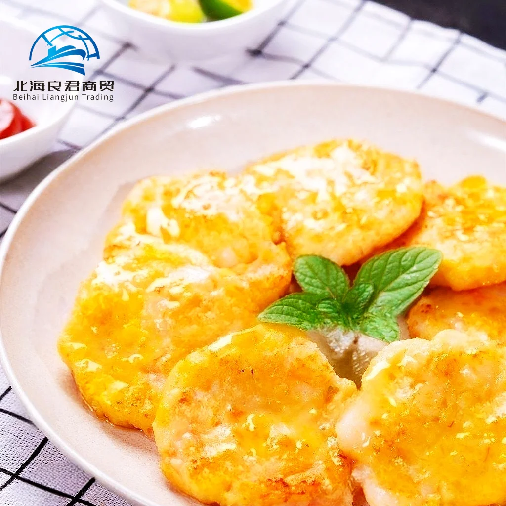 Высококачественная вакуумная упаковка замороженные морепродукты вьетнамский вкус фаст-фуд охлажденный свежий стейк из креветок и торт