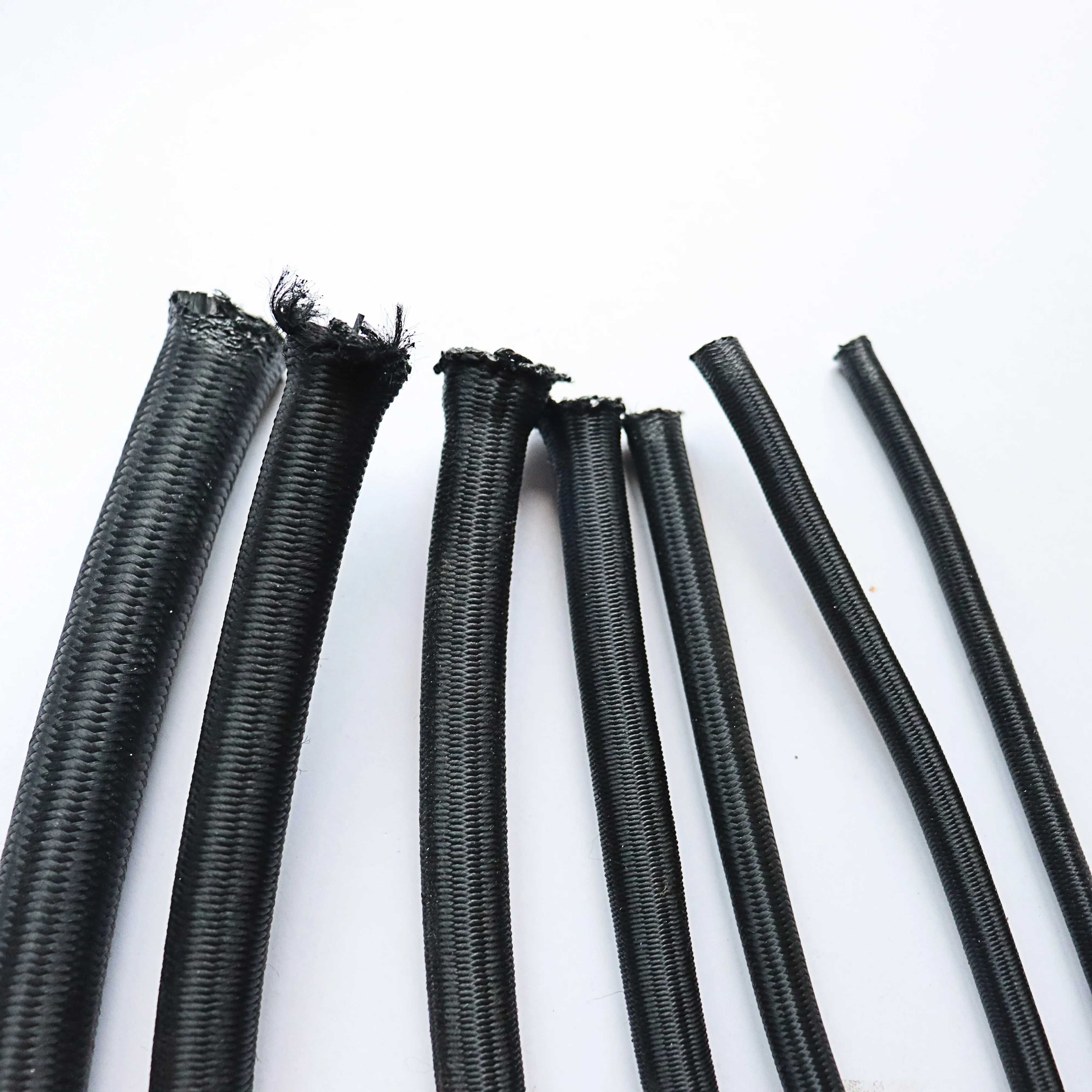 Black cord elastic rope band knot strings 2mm  3.5mm 4mm 5mm 6mm 7mm elastic rope for Hang Tag