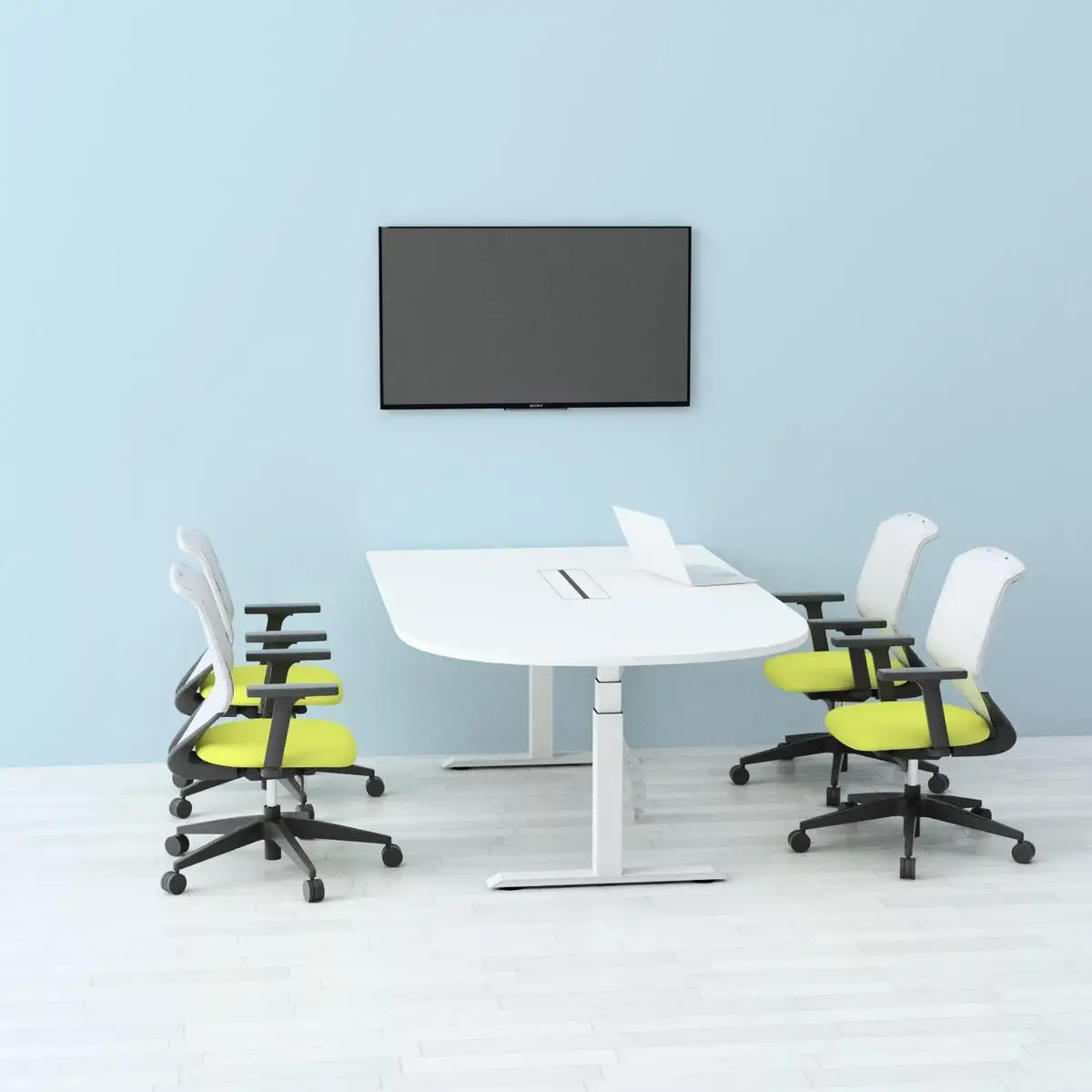 Iulltra Коммерческая офисная мебель современный дизайн 6 человек белый дискуссионный стол для встреч