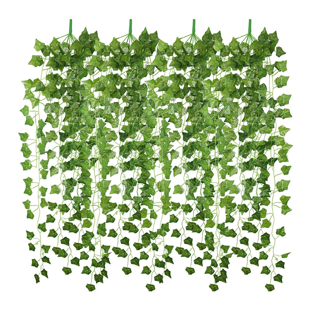 CTT-3-12 95cm Green Ivy Leaves Artificial Foliage Hanging Plants Grape Vine for Home Wedding Decorative
