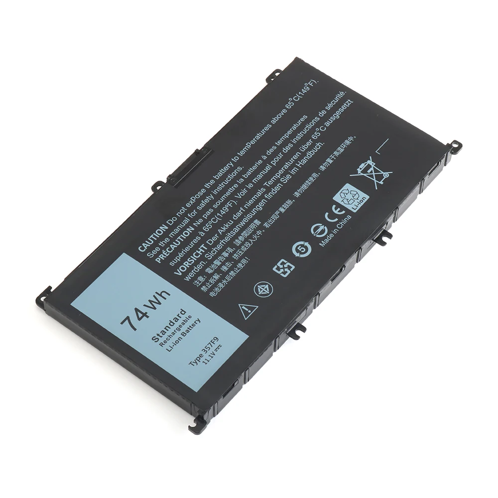 
Best selling OEM/ODM 6500mAh 11.1V 74WH 357F9 0GFJ6 CPA-71JF4 Laptop battery for Dell Inspiron 15-5576 5577 7559 7759 