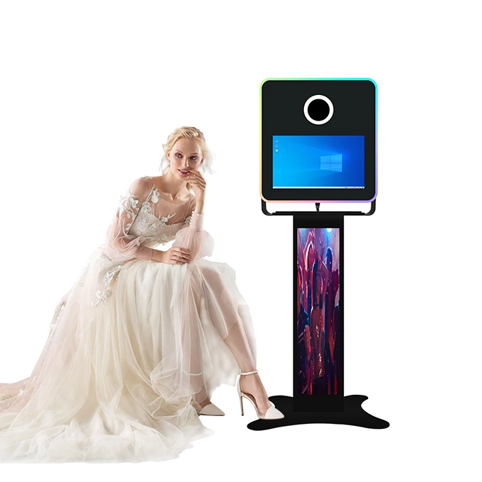 ЖК-дисплей с сенсорным экраном iPad photo booth часто используется для свадебных съемок и селфи на открытом воздухе
