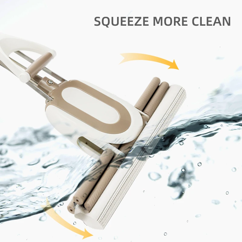 Wholesale Folding Type Water Absorbent Head Replacement Mops Telescopic Hands-free Washing Pva Sponge Mop