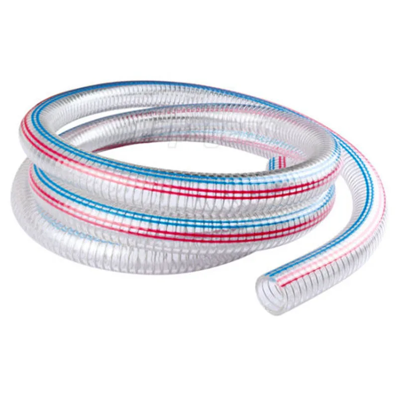 Professional Food Grade Hose Manufacture High Quality Custom Pvc Spiral Steel Wire Reinforced Food Grade Braided Hose