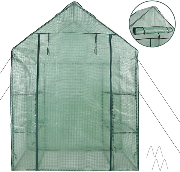 green color walk in greenhouse.durable plant grow tent, PE mesh fabric cover greenhouse