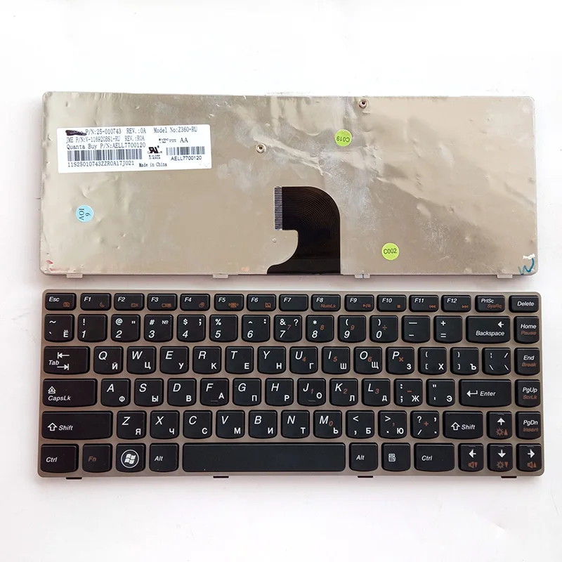 Laptop keyboard RU for LENOVO Z360 Russian