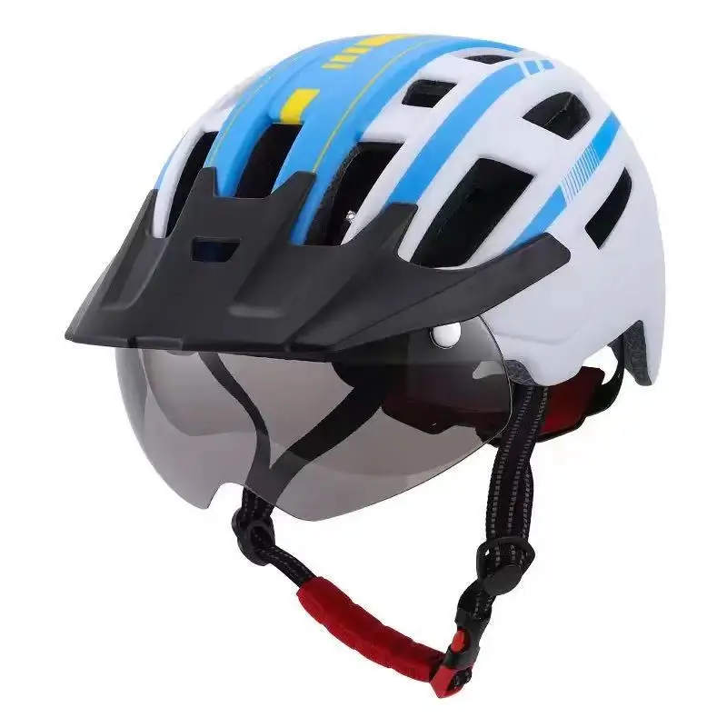 lightweight bicycle helmet road bike safety helmets with wind mirror and lamp light