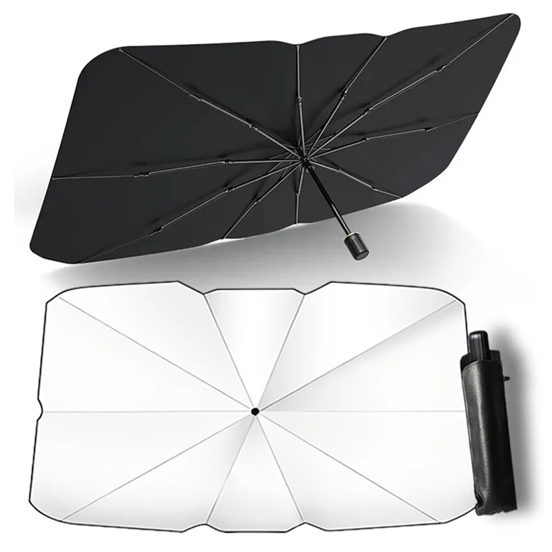Custom Logo Portable Folding Car Windshield Sunshade Umbrella Uv Protection Umbrella For Car