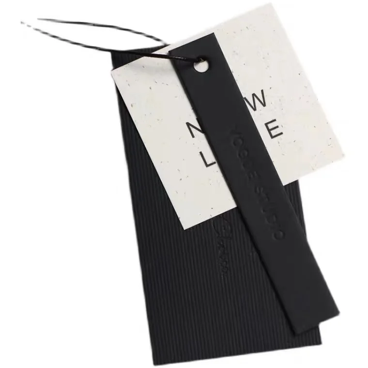 Custom Ecofriendly Hangtag printing Embossed Foiled UV Specially Luxury Clothing Garment Price Paper Label Hang Tags