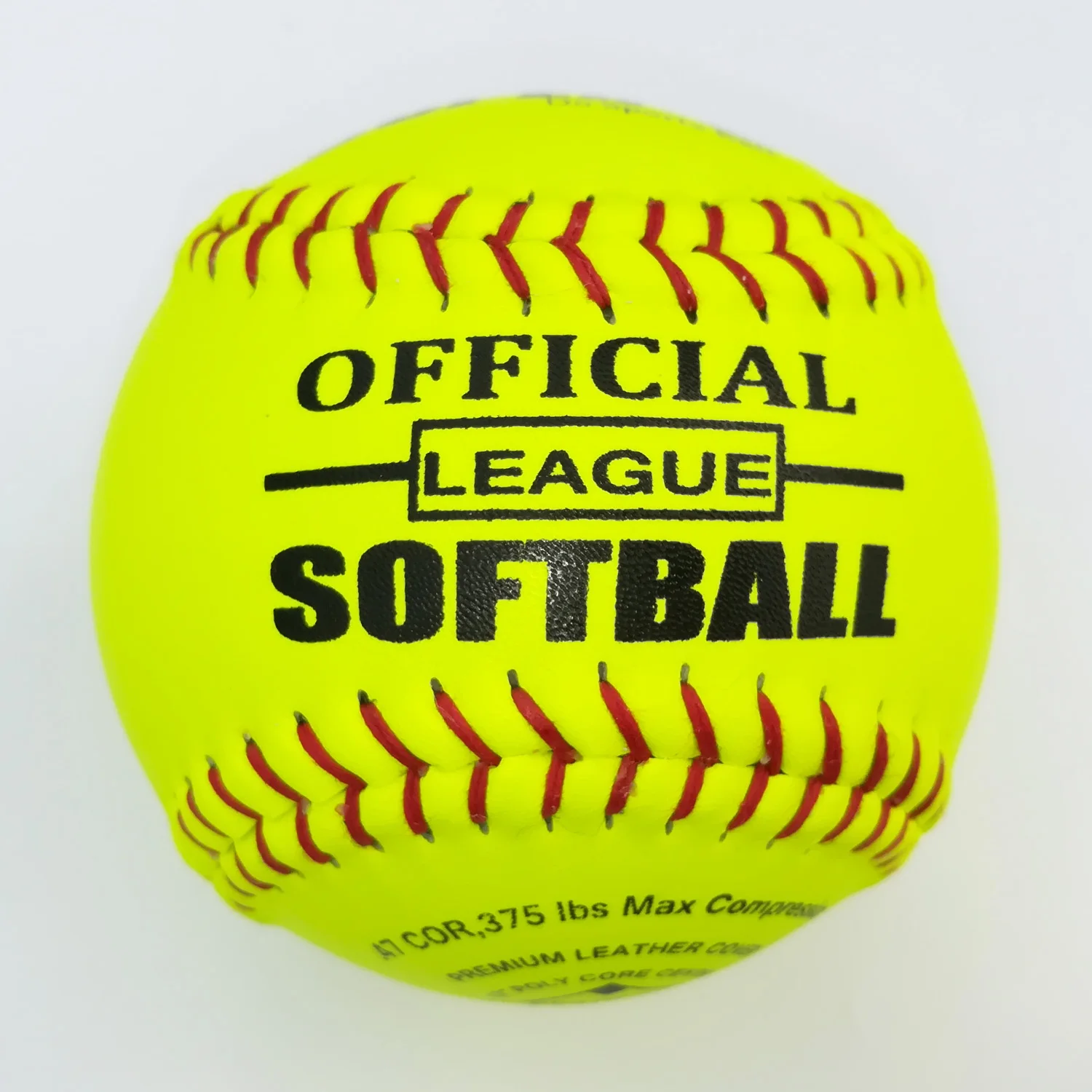 12inch Leather cover PU Core Fastpitch COR .47, 375LBS Game Softball ASA approve Leather softball