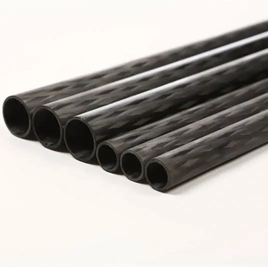 Custom Black Carbon Fiber Vinyl fibra de carbono Tubing