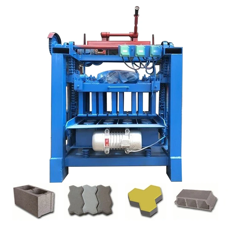 cheaper mannal cement paver concrete stone hollow interlock concrete paver block brick making machine for construction industry