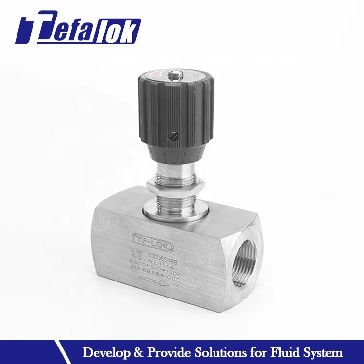 small hydraulic flow control needle valves