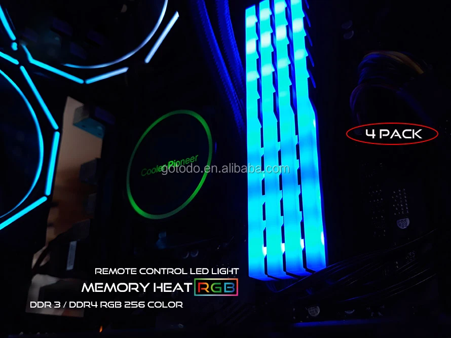 Memory RAM RGB Cooler Heat Sink Cooling Vest Fin Radiation Dissipate For DIY PC Game  Ram ddr4 Rgb