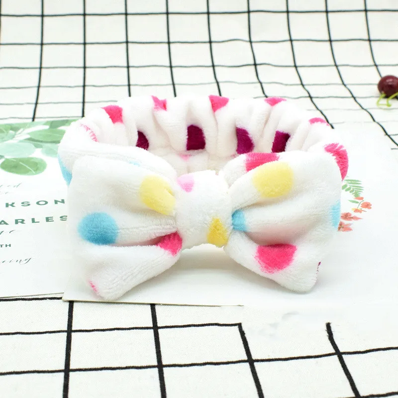Spa Headband Women Fleece Hair Lace Large Bow Face Wash Headband Make up Headband Hair Band Bow