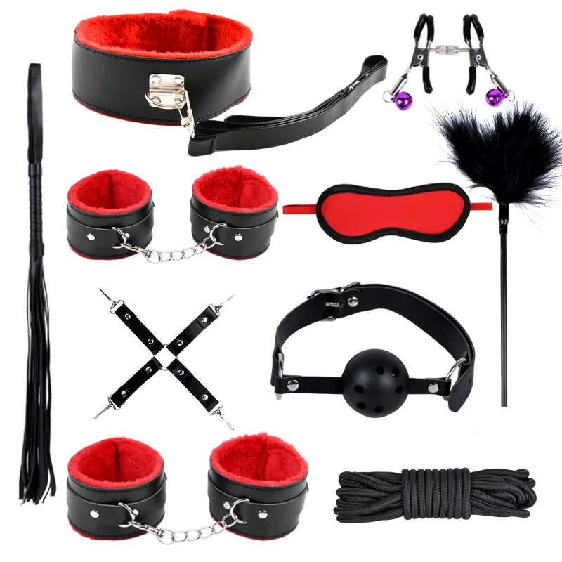 Сексуальные игрушки для взрослых SM, бондаж, набор из 10 шт., OEM Набор для бондажа с индивидуальным логотипом, оптовая продажа