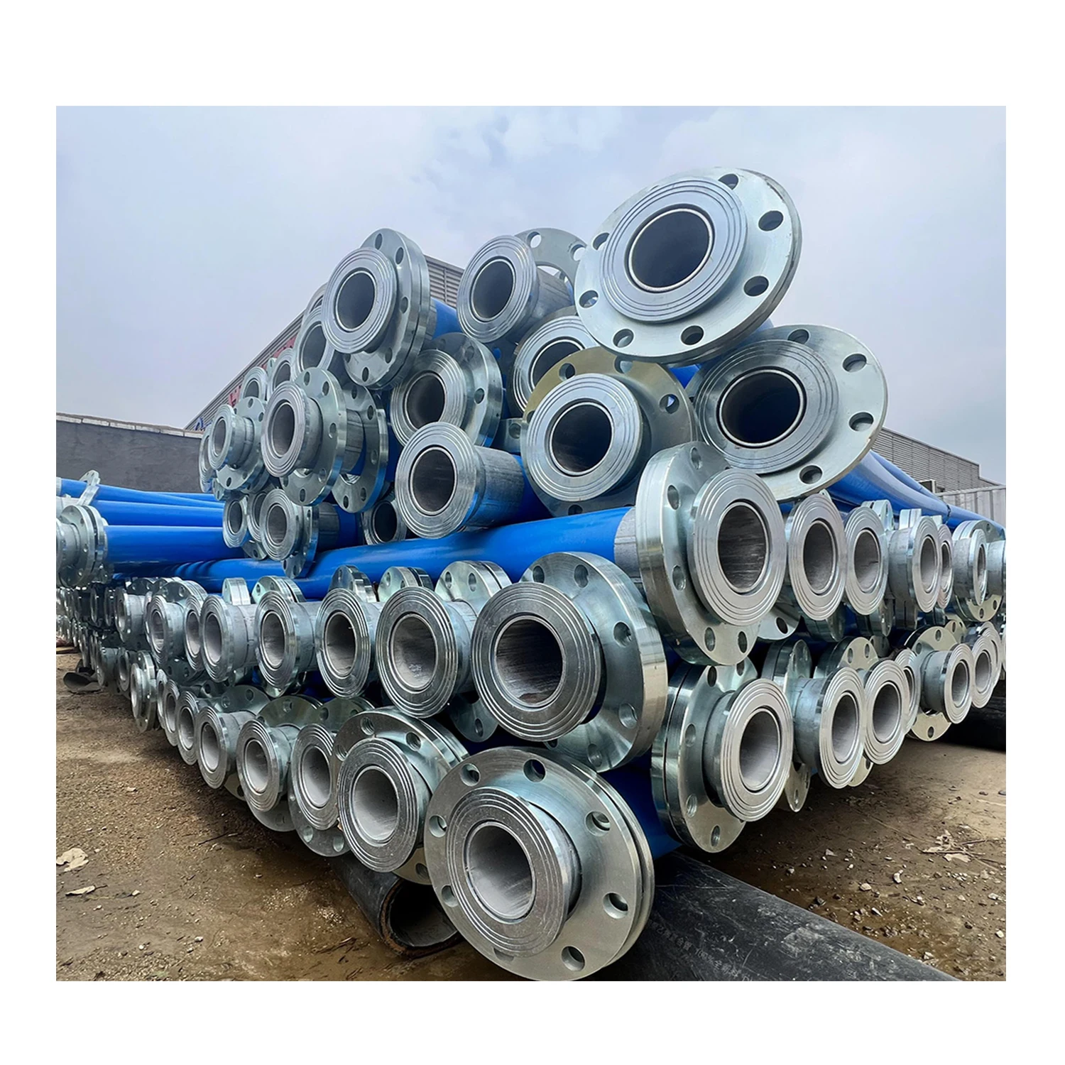 12-дюймовая труба HDPE с фланцевыми соединениями дренажные трубы для шламового земснаряда