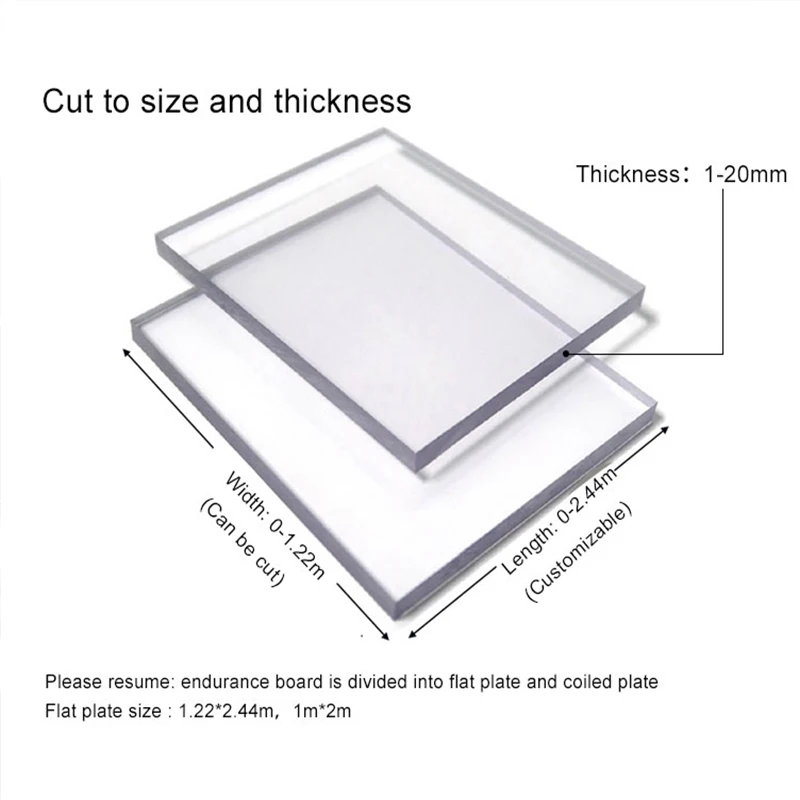 Clear plastic hard coated polycarbonate panel heat Fire retardant policarbonato sheet