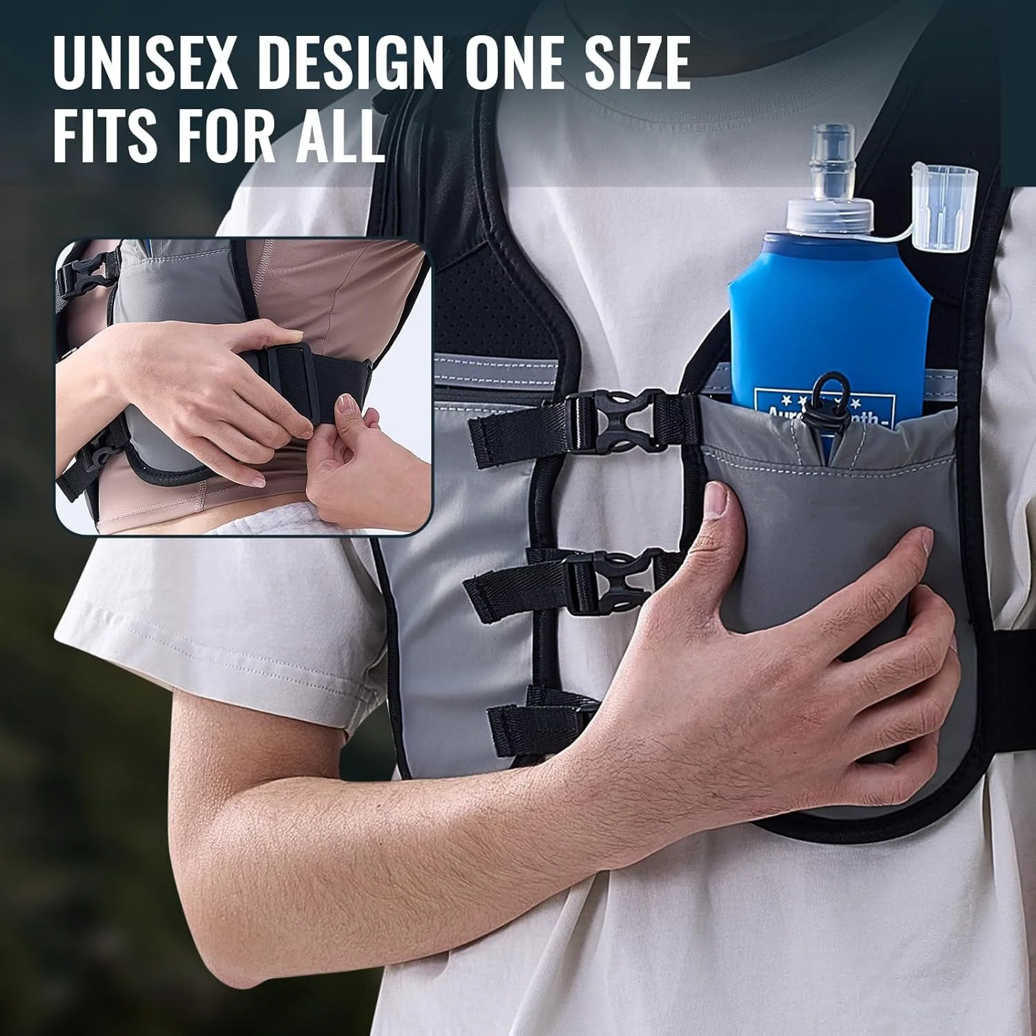 Custom Outdoor Running Cycling Lightweight  Waterproof Jogging Bag Reflective Hydration Running Vest