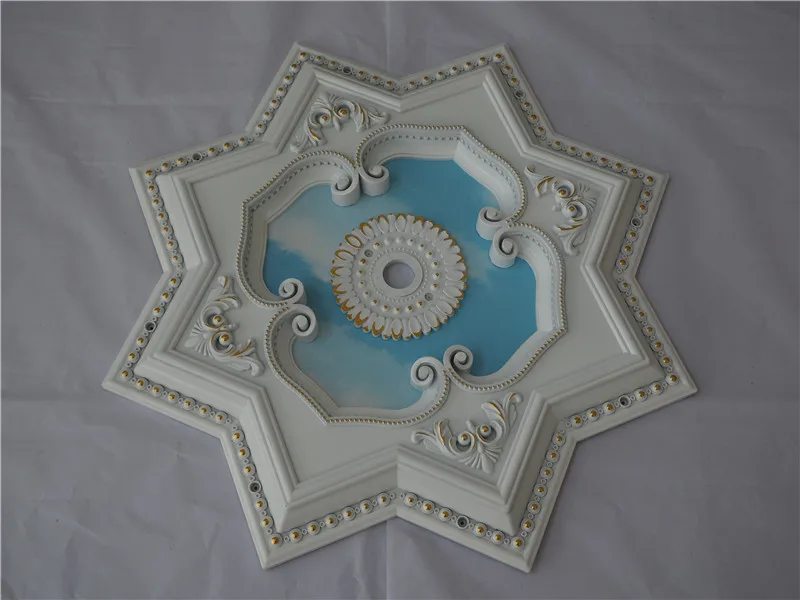 Hot Sale European Palace Style Artistic Drop Ceil Round Chandelier Ceiling Medallion Gold