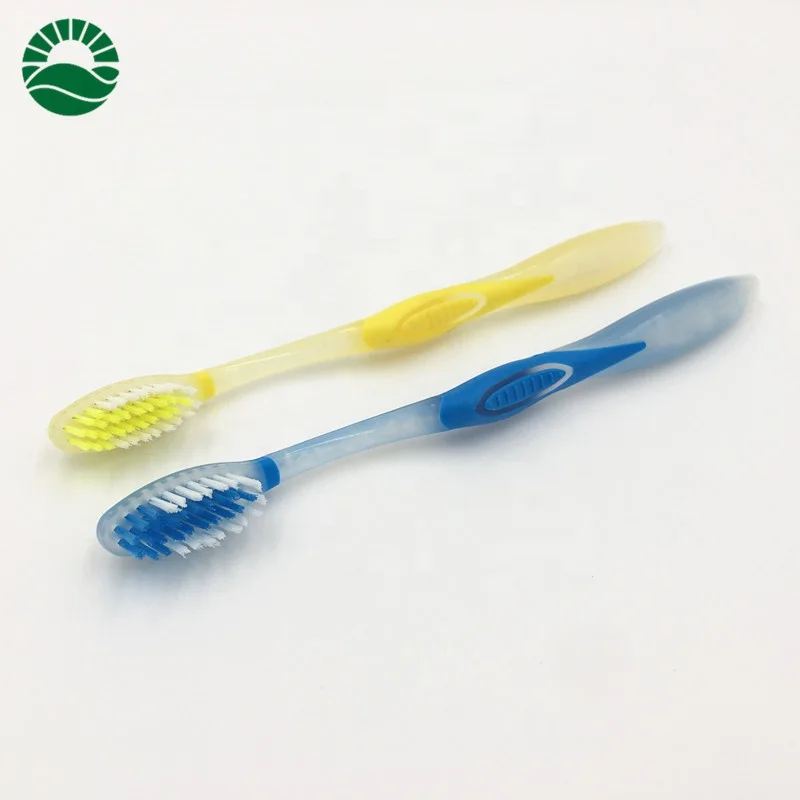 
Cheap price double colors nylon rounded bristle adult toothbrush 
