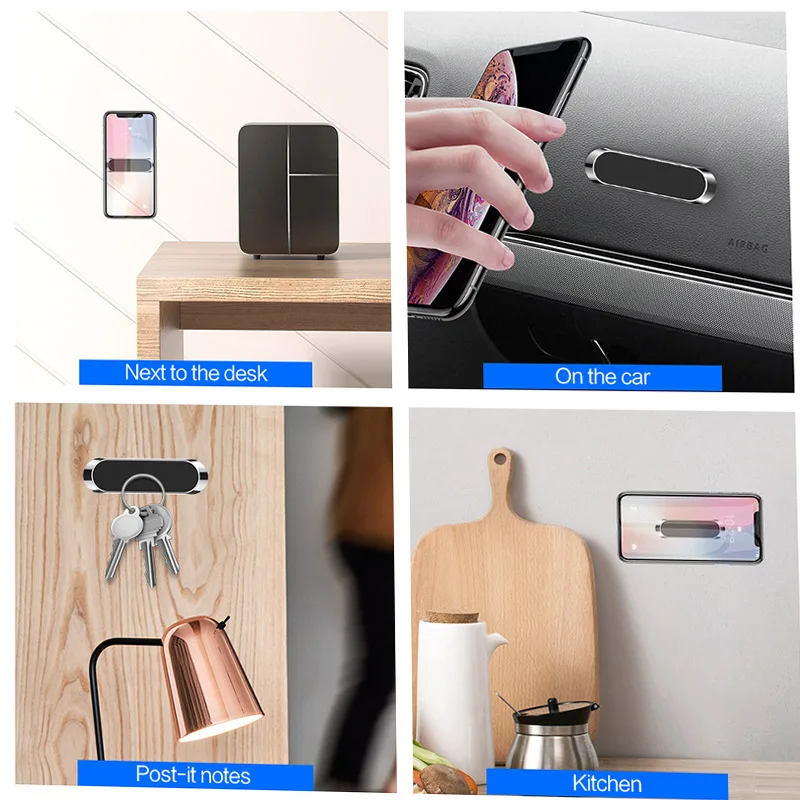 
New Ultin Thin Stronger Magnetic Strip Shape Car Holder Stand For Mobile Phone Dashboard Car Mount 