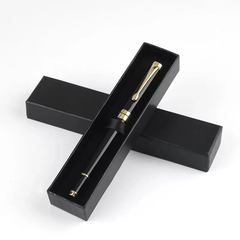 Роскошный Черный корпоративный подарок, набор ручек с металлическим роликом для подписи с базовой картонной коробкой