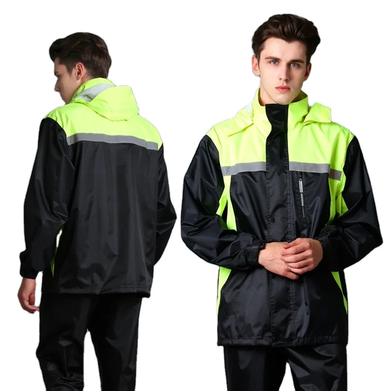 Outdoor jacket raincoat suit man waterproof bike motorcycle thickening fashion split raincoat