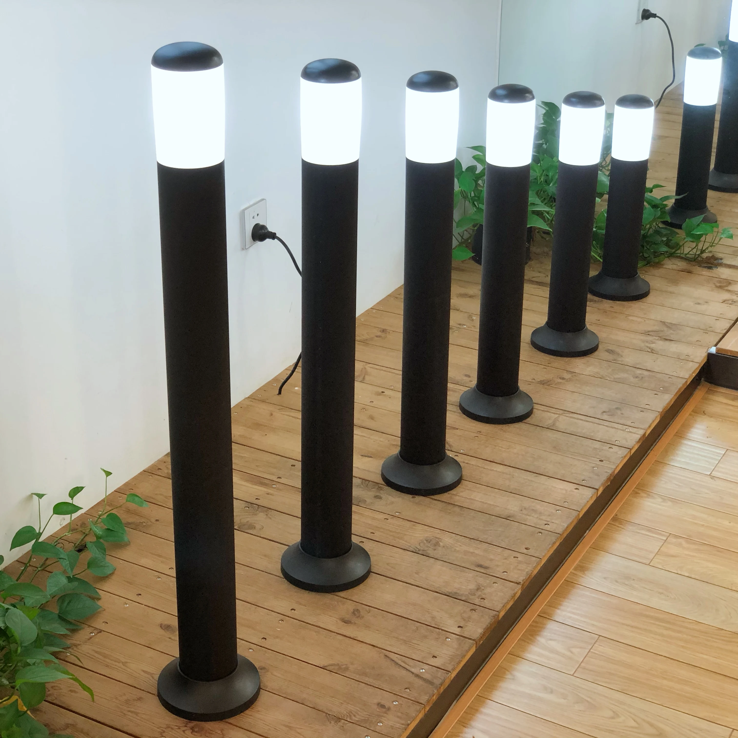 PL5001 50CM 12W 18W Led Lawn Pathyway  Waterproof IP54 Post Light modern Bollard Lighting Outdoor Bollard Garden Lights