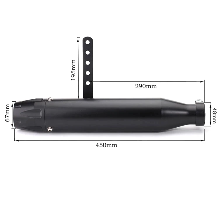 Universal vintage motorcycle exhaust