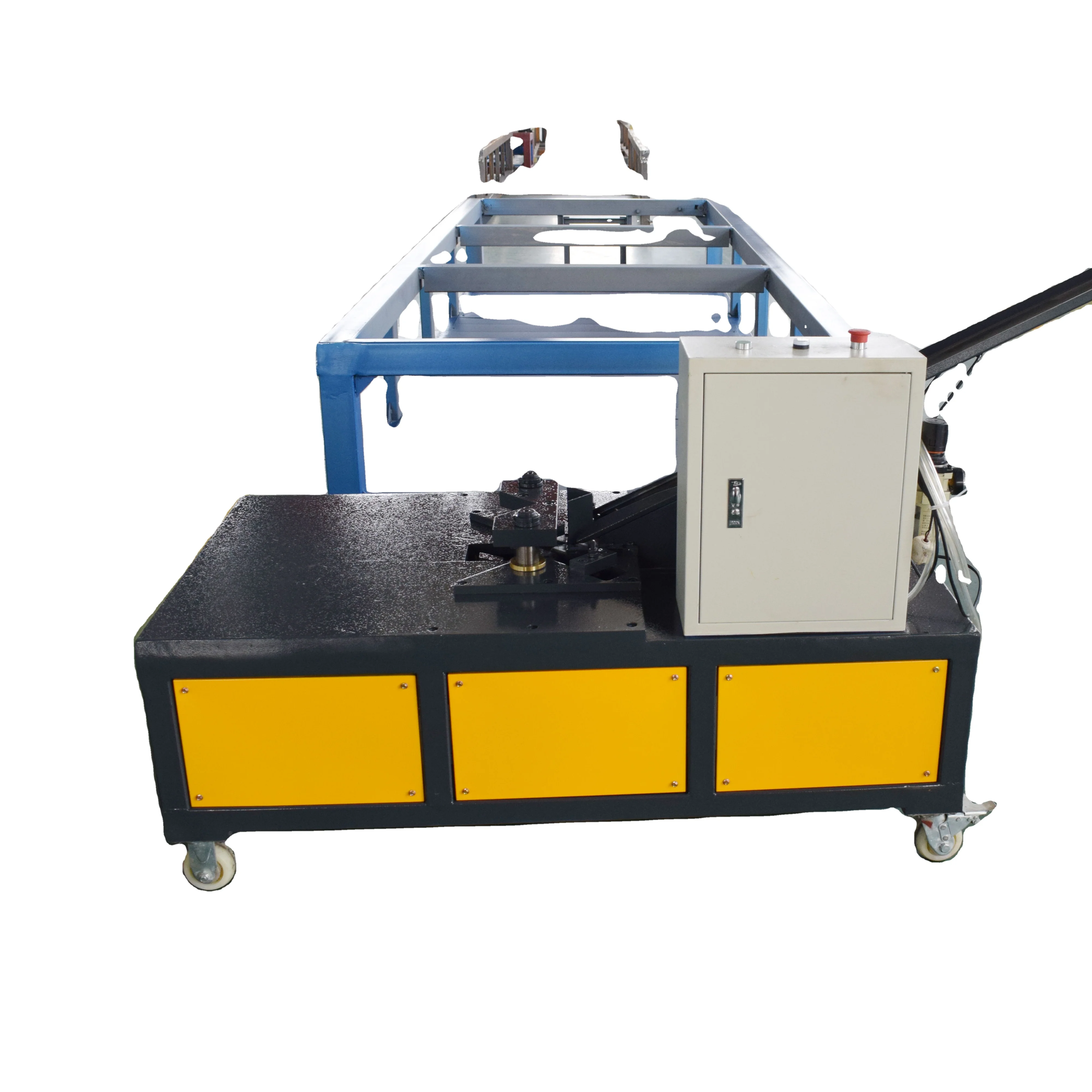 New design high efficiency TDF duct flange corner fixed machine,hvac air corner inserter making machine