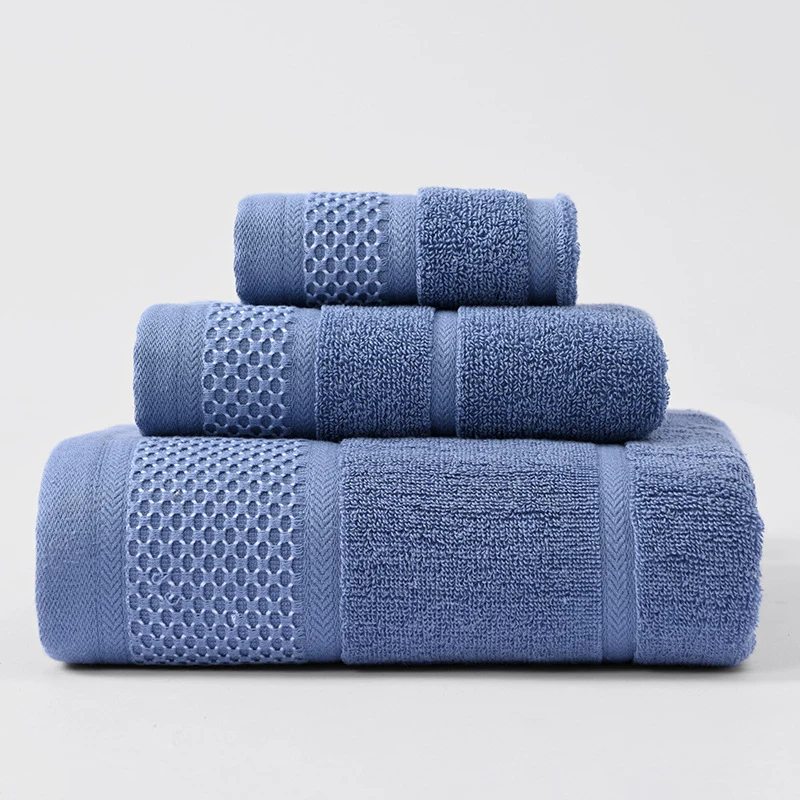 Cotton Soft Plain Cotton High Quality Microfibre Bath Embossed Hotel Logo Towel Plated Double Towel For Bathroom