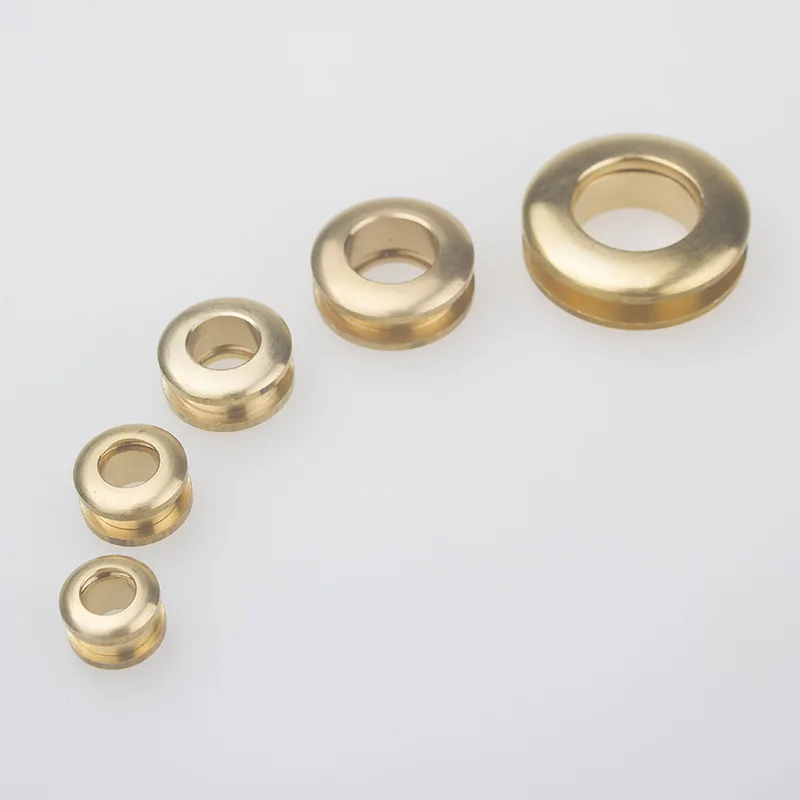 11-28mm Bag Hardware Accessories Leather Screw By Hand Round And Flat Shape Rotary Metal Grommets Solid Brass Screw Eyelet