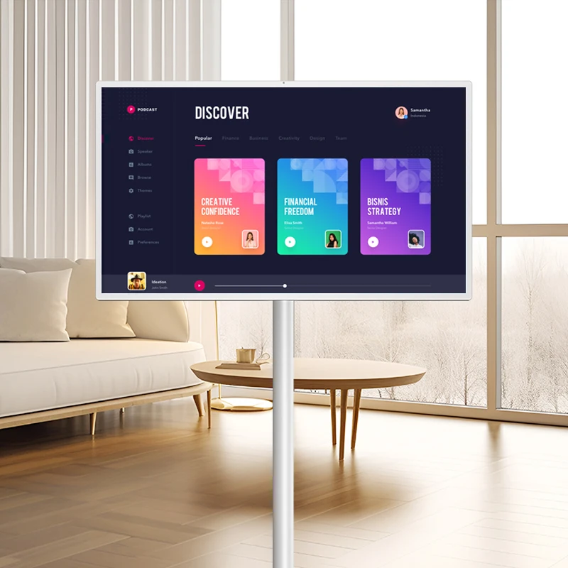 Портативный внутренний 32 дюймов беспроводной умный портативный Телевизор Smart Wifi Android Tv