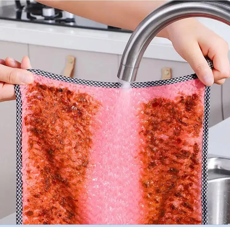 Washable Kitchen Professional Cleaning Cloths Washable Lazy Kitchen Nonstick Wiping Rags cleaning cloth microfiber micro fiber