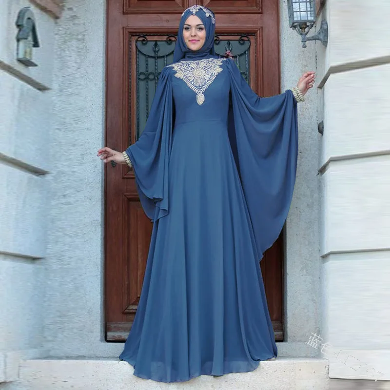 Best Seller Maxi Long Sleeve Middle East Arabic Islamic skill Clothing Robe Women Modest abaya women muslim dress