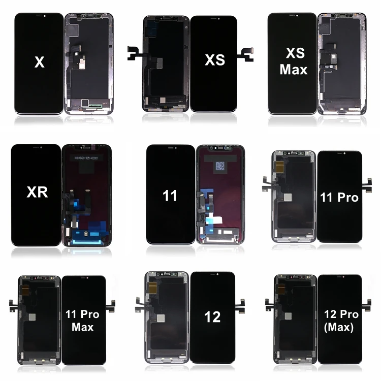 Wholesale mobile phone replacement parts oled touch lcd screen for iphone 6 7 8Plus X Xr Xs 11 11Pro 12 Pro Max