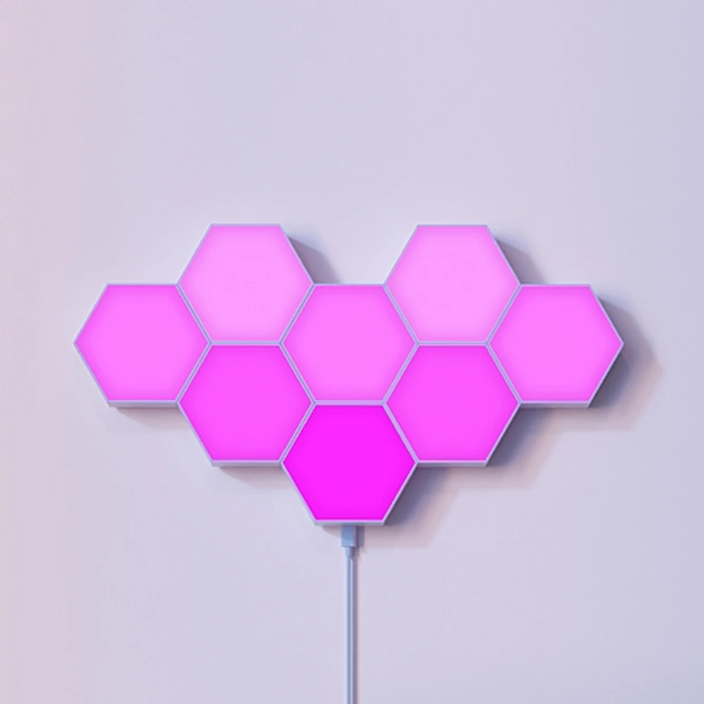 Умный Дом Новый DIY RGB шестиугольный модульный сотовый игровой шестигранный декор настенные светильники