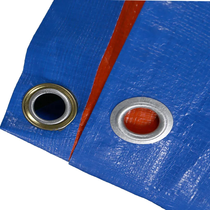 60-160gsm Sun Reflective PE Tarpaulin Sheet Plastic Fabric Blue And White Strips Color PE Tarpaulin Roll from China factory