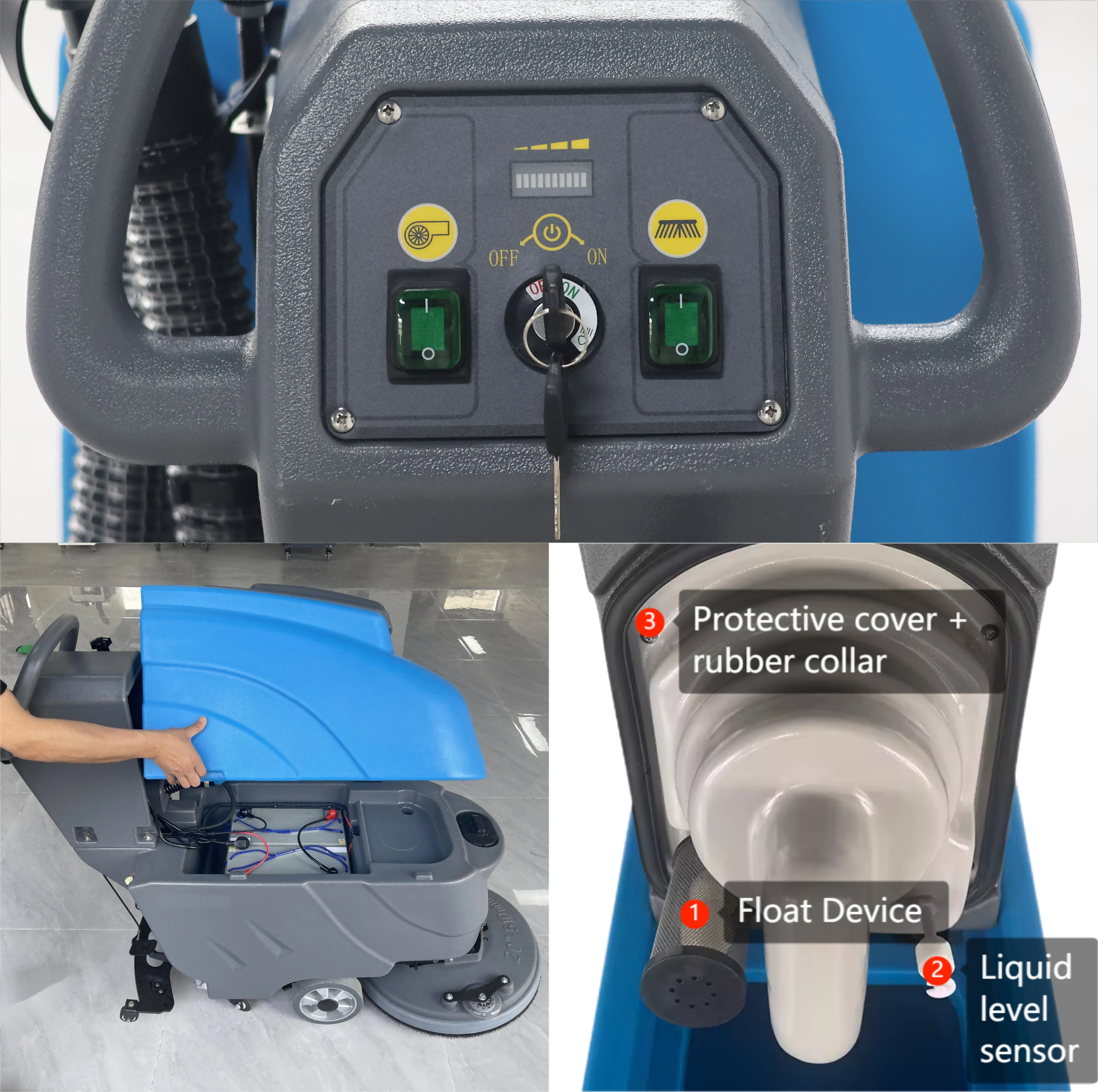 IronBee JX60 Best Price Industrial Walk Behind Floor Scrubber Floor Wash marble floor cleaning machine With CE