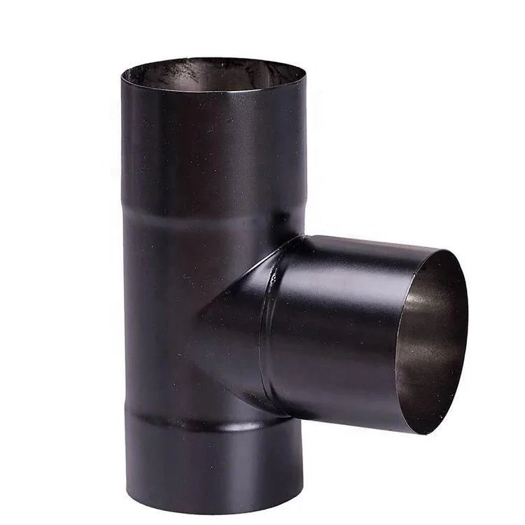 one set carbon steel wood stove chimney for fireplace wood stove